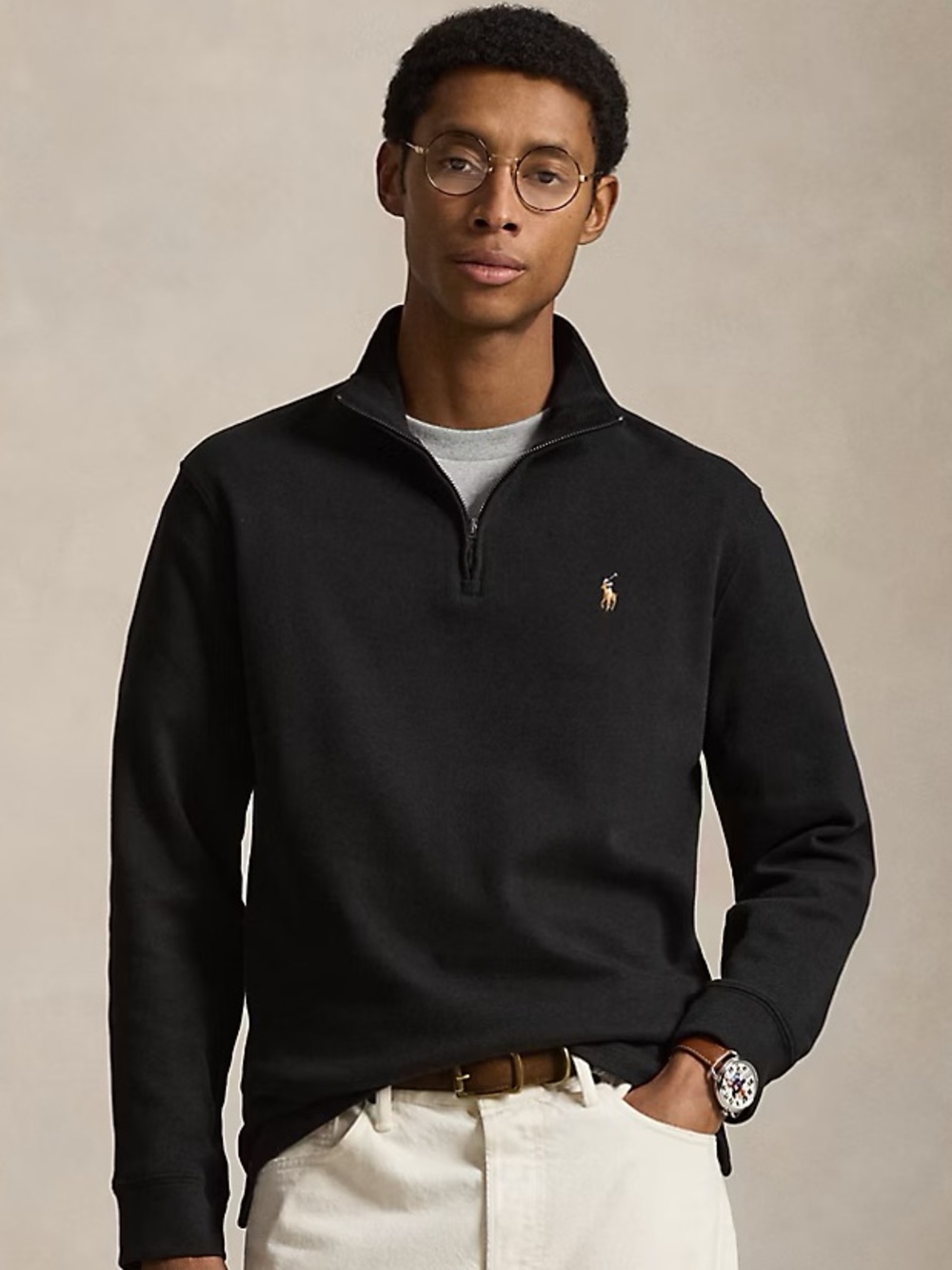 Ralph Lauren Men’s Estate-Rib Quarter-Zip Pullover